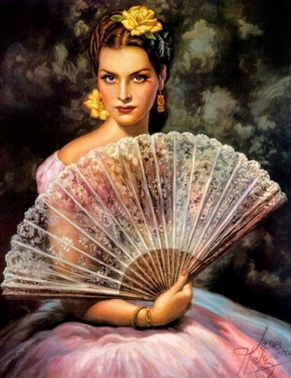 Résultat de recherche d'images pour "éventail et femme"
