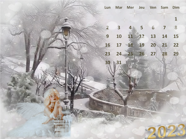 calendrier janvier 2023