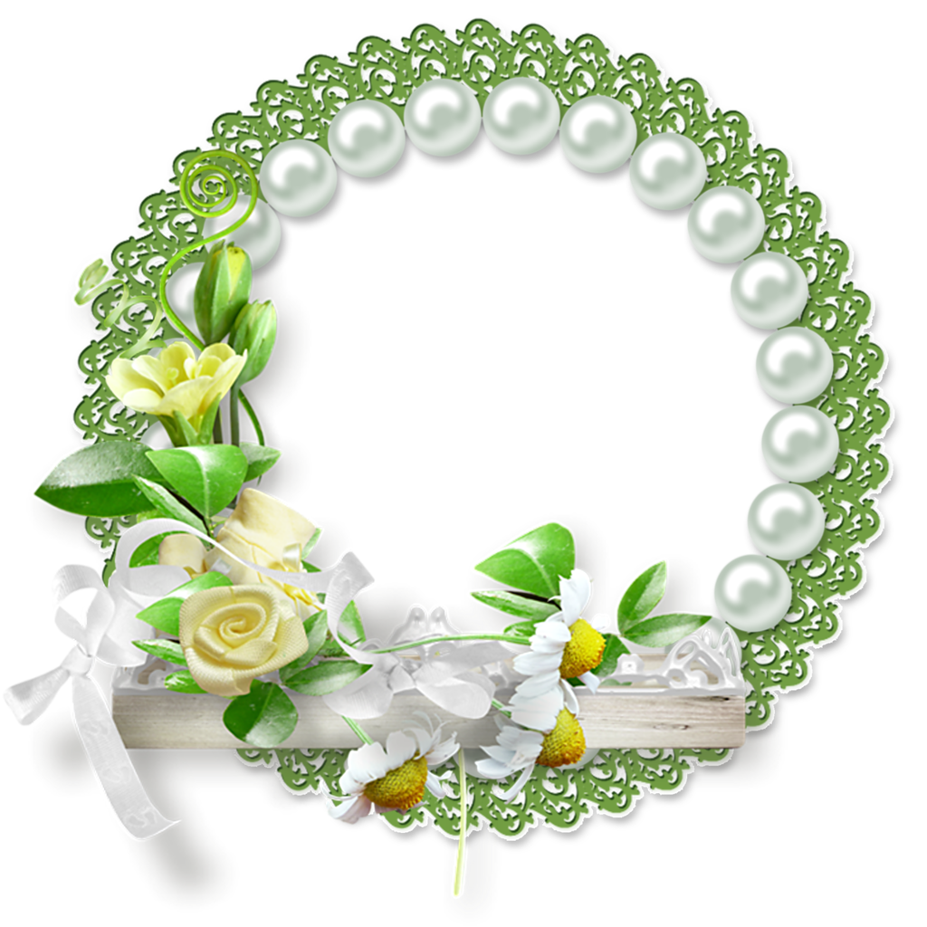 Cadre Photo Rond Vert
