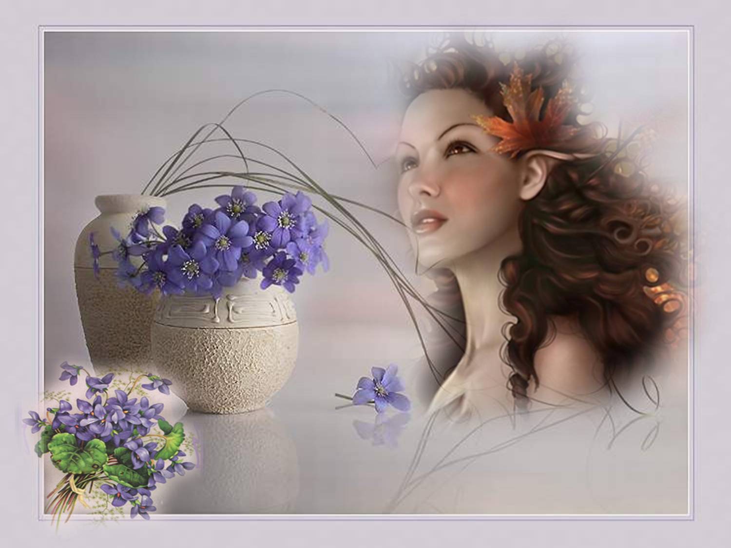 LA FEMME ET LES FLEURS